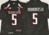 Texas Tech Red Raiders 5 Patrick Mahomes II Black C Patch College Football Jersey,baseball caps,new era cap wholesale,wholesale hats